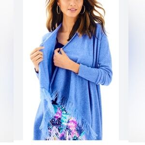 NWT LILLY PULITZER INGLEWOOD CASHMERE LIGHT GREEN CARDIGAN M